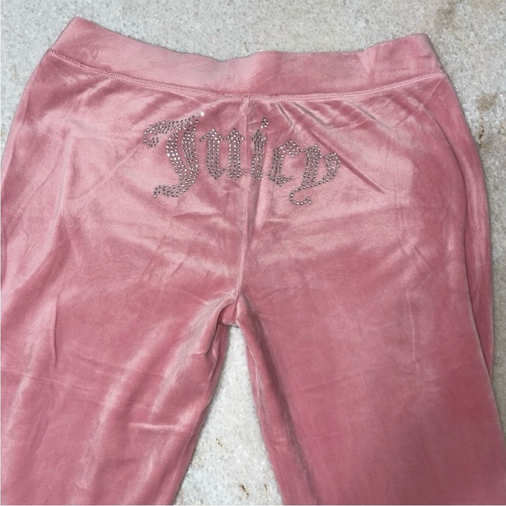 NEW SET PINK JUICY COUTURE EMBELLISHED VELOUR TRACK SET - Picture 11 of 16